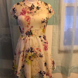 Floral sheer fit and flair